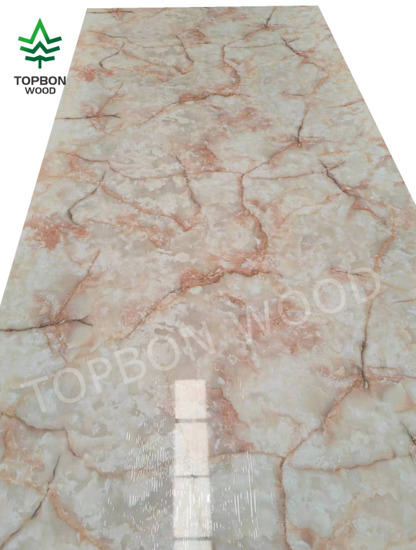 Panel de pared de la hoja de mármol UV 3D PVC