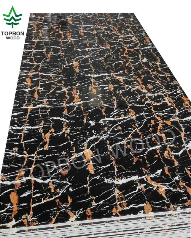 Patrón de lámina de mármol UV PVC Panel de pared de lámina 3D de mármol UV