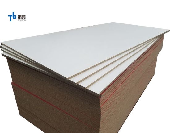 Tablero de partículas/aglomerado con revestimiento de melamina blanca para muebles