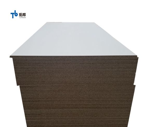 Tablero de partículas/aglomerado con revestimiento de melamina blanca para muebles