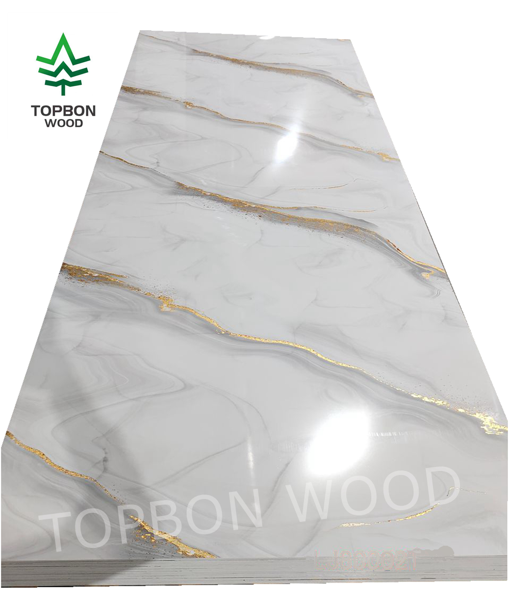 Panel de muro de lámina de mármol de PVC UV para interior