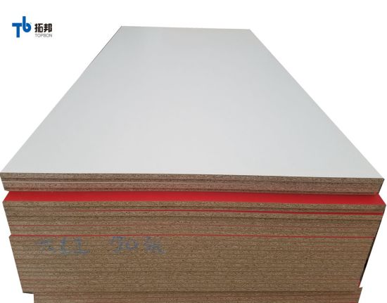 Tablero de partículas/aglomerado con revestimiento de melamina blanca para muebles