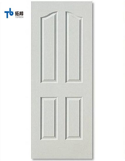 Piel de puerta laminada de imprimación blanca de precio barato para el mercado exterior