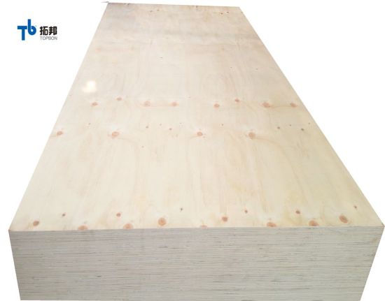 Contrachapado de pino de construcción/contrachapado comercial con un espesor de 1,8 mm-28 mm