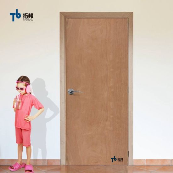 "Precio de la puerta del dormitorio de madera contrachapada interior con marco"