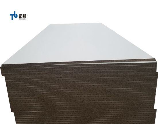 Tablero de partículas/aglomerado con revestimiento de melamina blanca para muebles