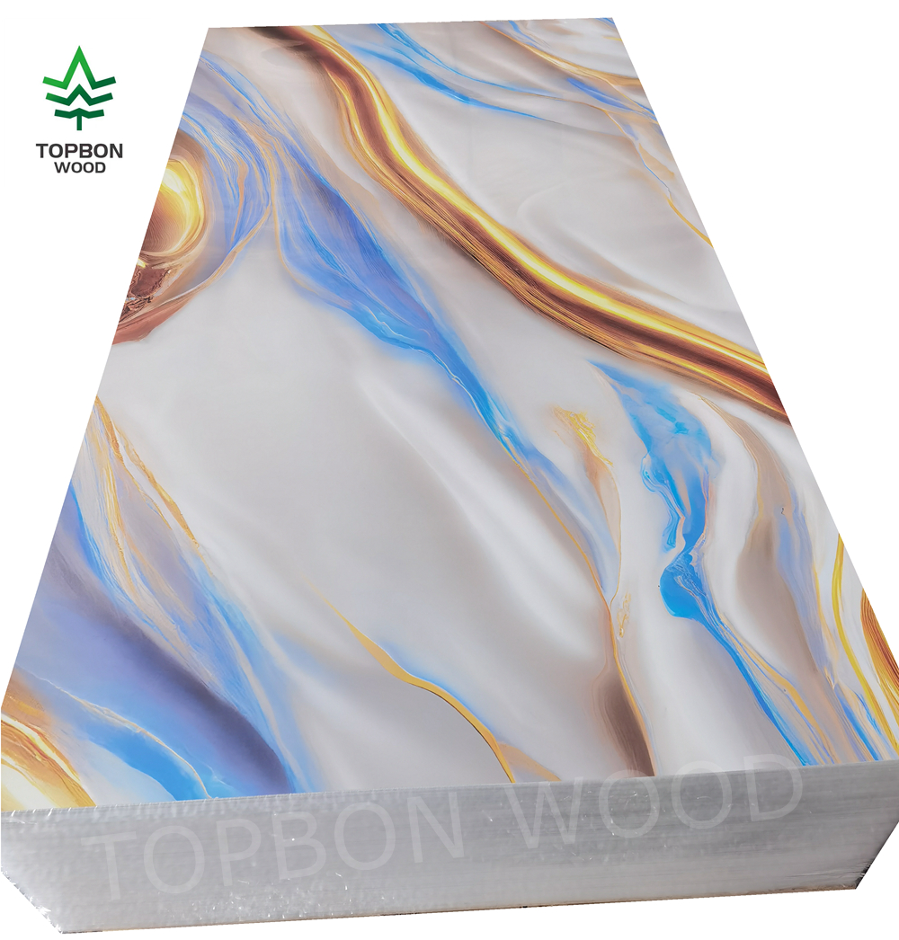 Panel de muro de lámina de mármol de PVC UV para interior