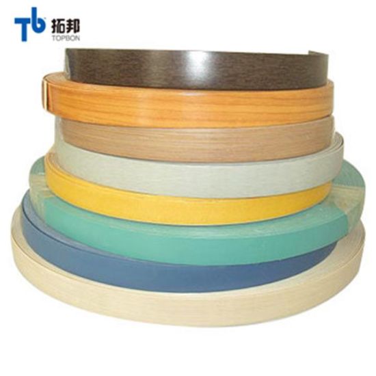 "Cinta de bandas de borde de PVC de colores para tablero de melamina"